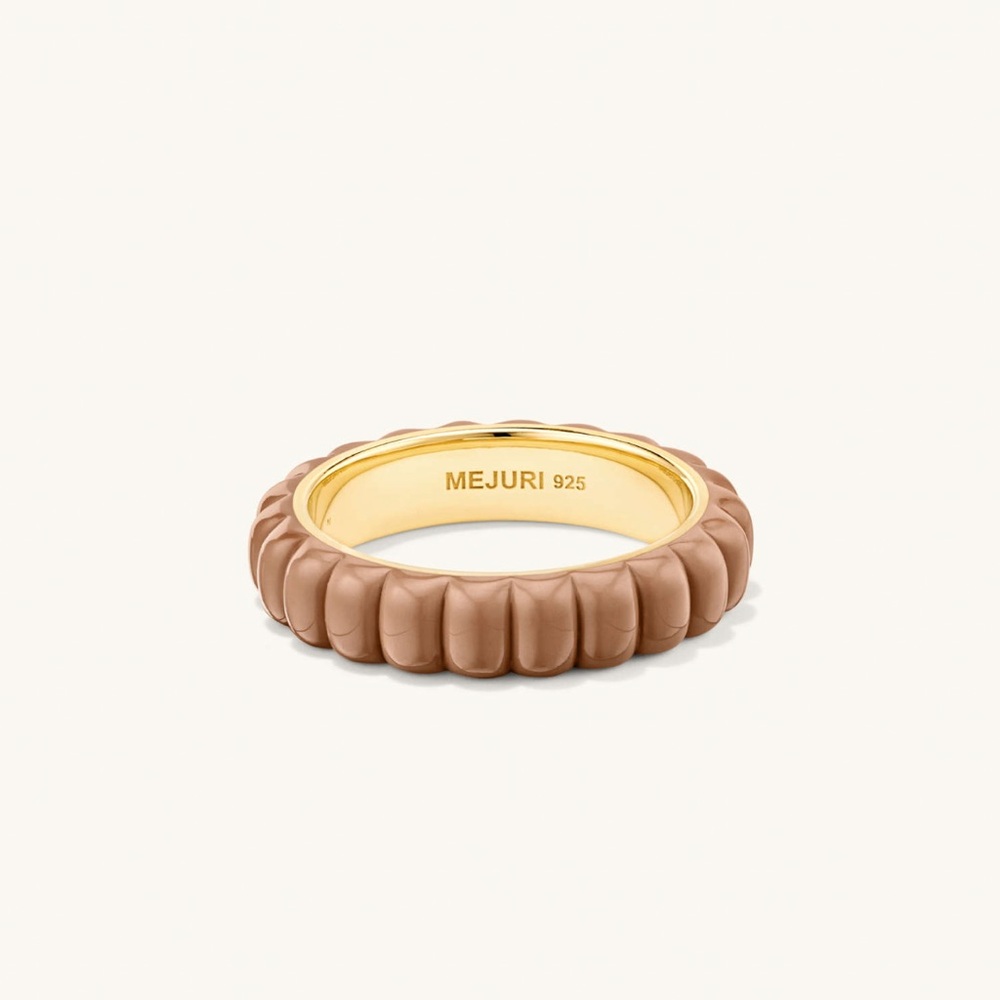Charlotte Slim Enamel Ring Pink 8
